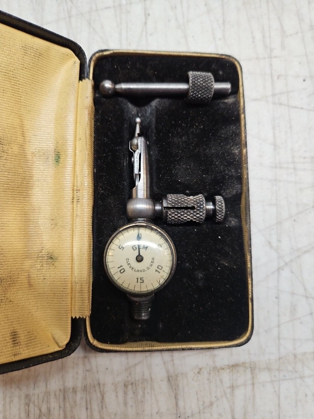 Vintage GEM Instrument MFG Co Cleveland Ohio Dial Indicator 3" in Box!