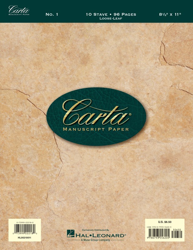 Carta Manuscript Paper No 1 Basic Carta Manuscript Paper Sheet Music 000210011