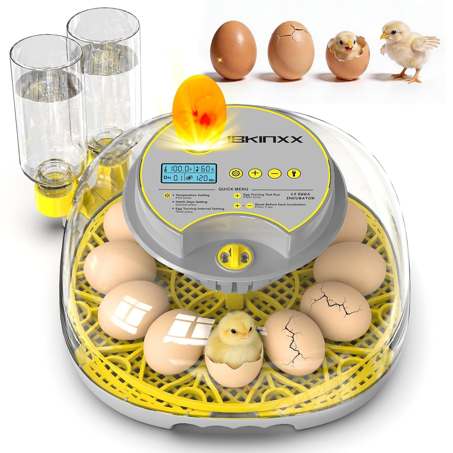 Upgraded Egg Incubator with Temperature & Humidity Control