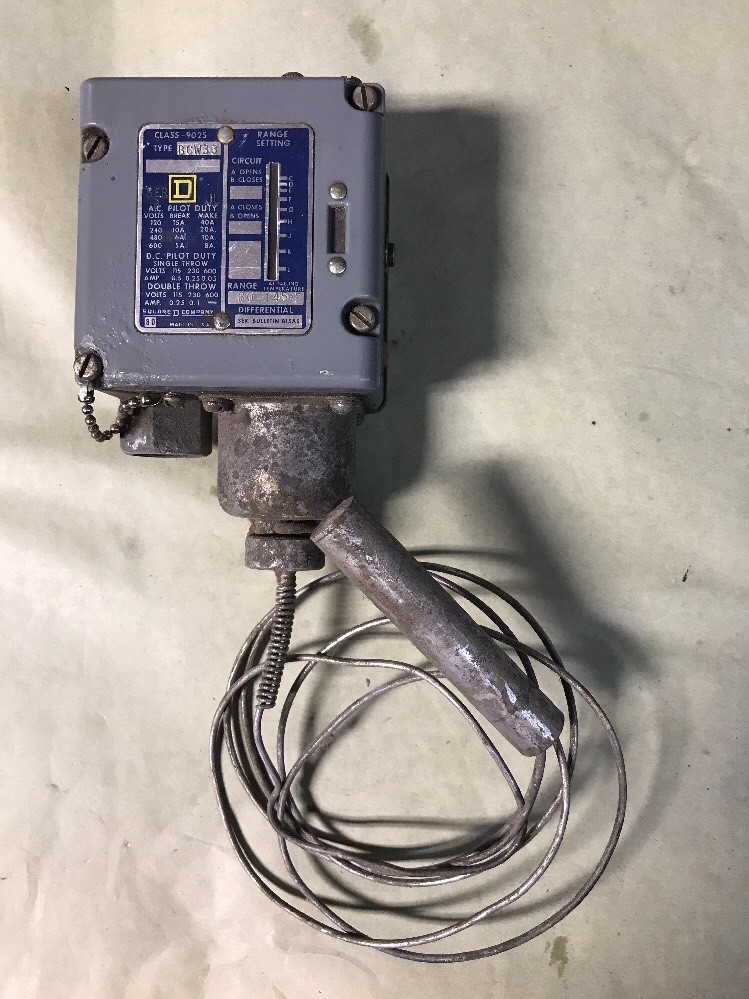 Square D 9025-BCW33 Temperature Control Switch 80-145 Degree Falling Temp 9025