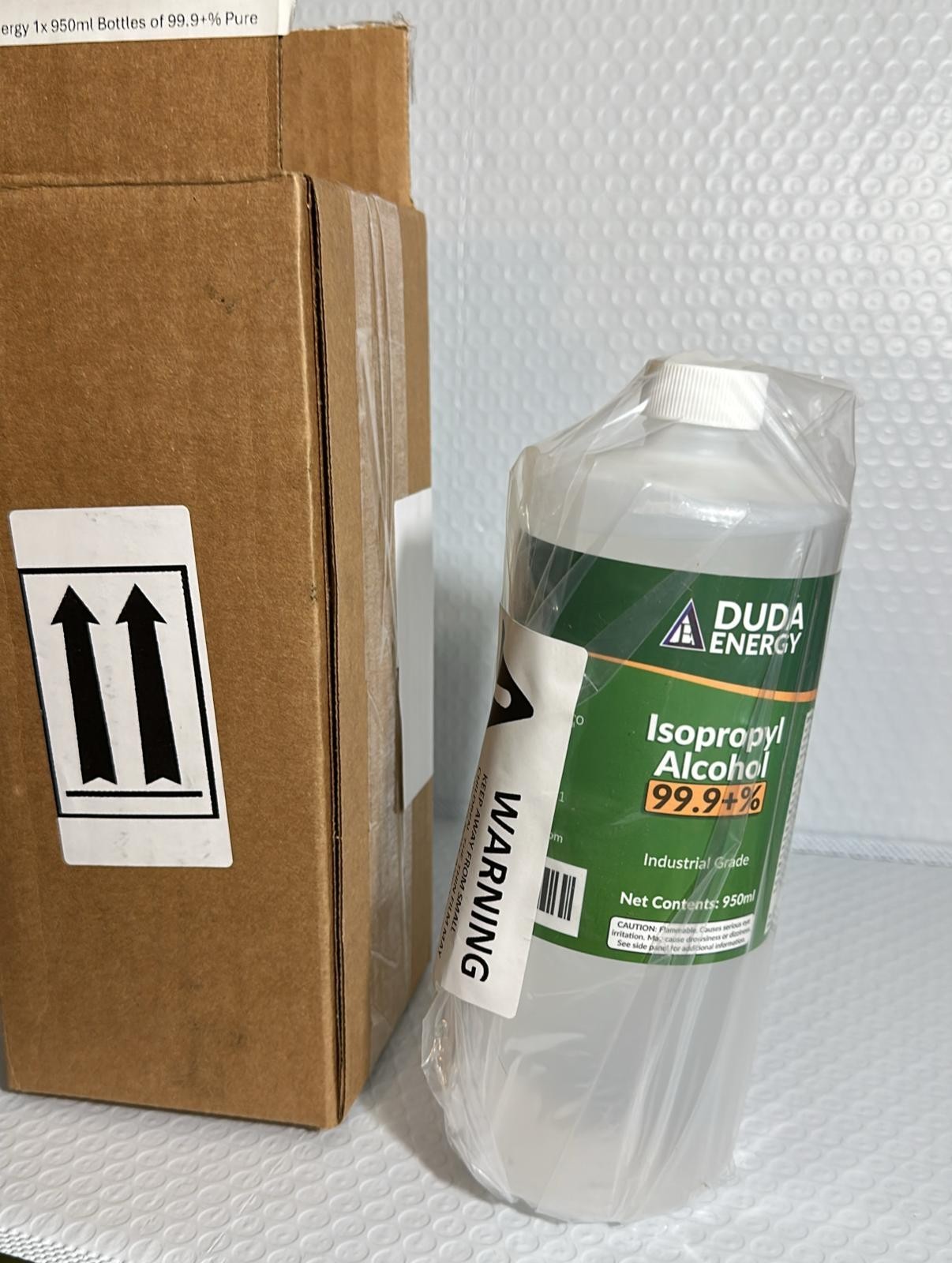 Duda Energy x 950ml Bottles of 99.9+% Pure Isopropyl Alcohol Industrial Grade IP