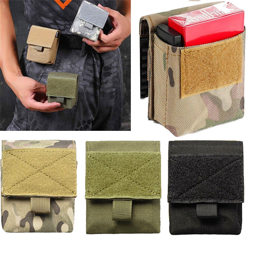 Tactical Cigarette Pouch MOLLE Military Utility Mini Waist Bag with Lighter Slot