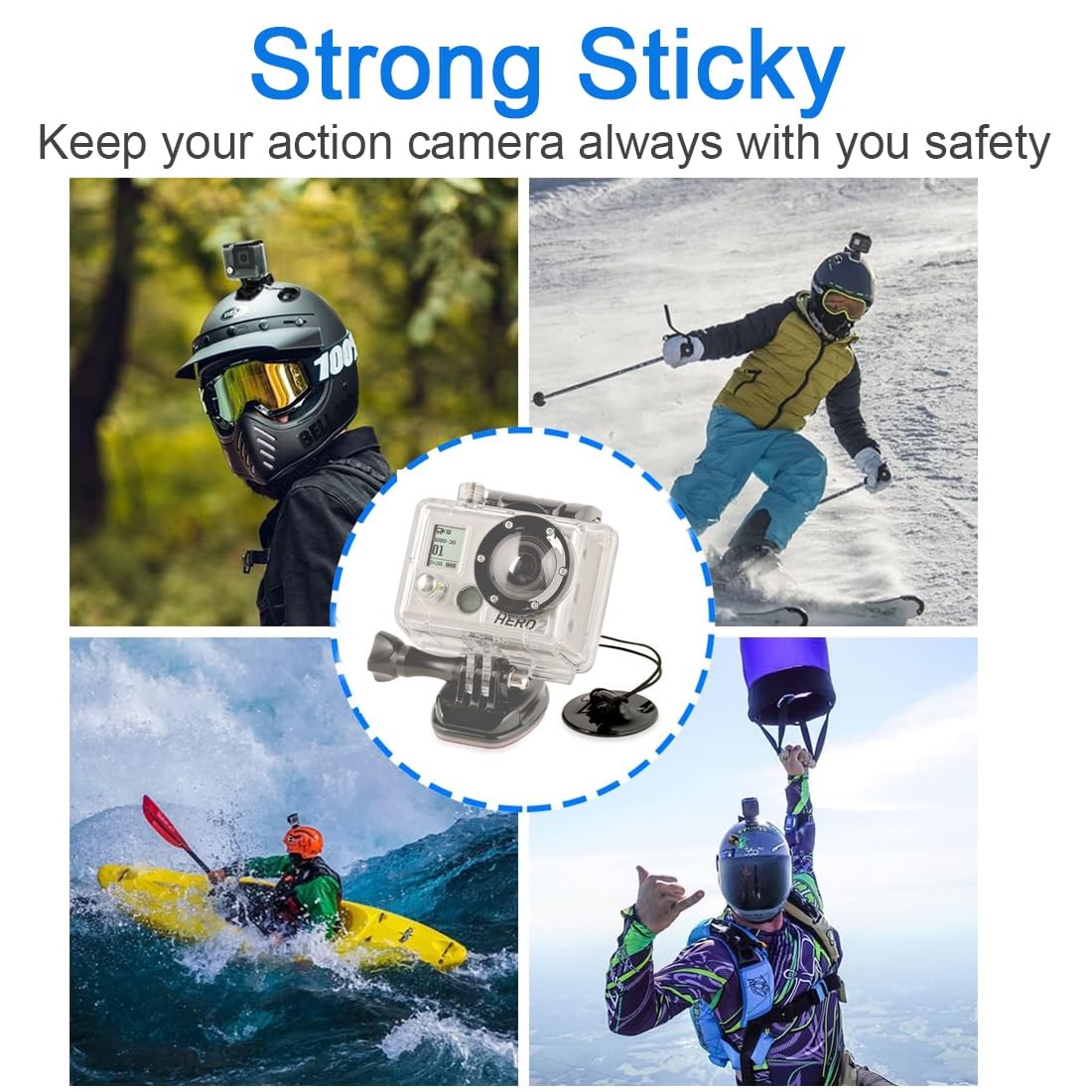 DEKEENSTAR Action Camera Safety Tether 22cm x 3.5cm,