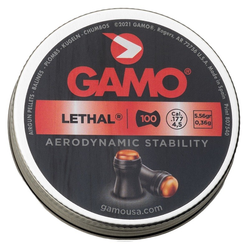 Gamo 632274054 Lethal Pellets Domed Tip Non-Lead, .177 Caliber, 100 Count