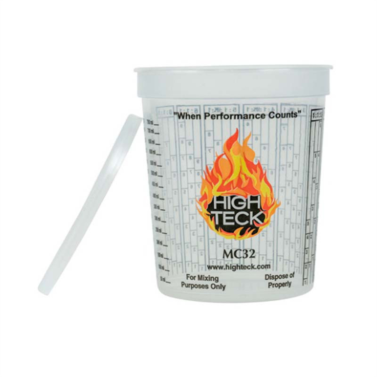High Teck Products MC32 Mixing Cup, 1 qt, Polypropylene HIT.MC32