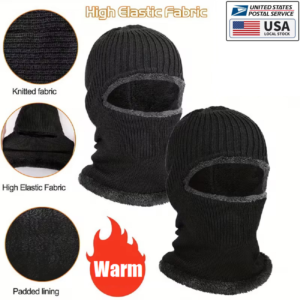 Ski Balaclava Full Face Mask Windproof Fleece Neck Warm for Winter Cold Weather