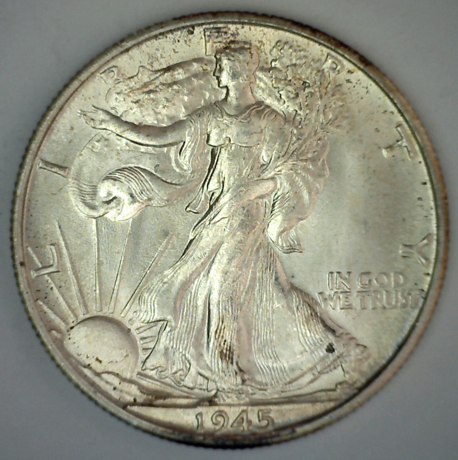 1945 S Walking Liberty Half Dollar Silver Brilliant Uncirculated 50c Walker Coin