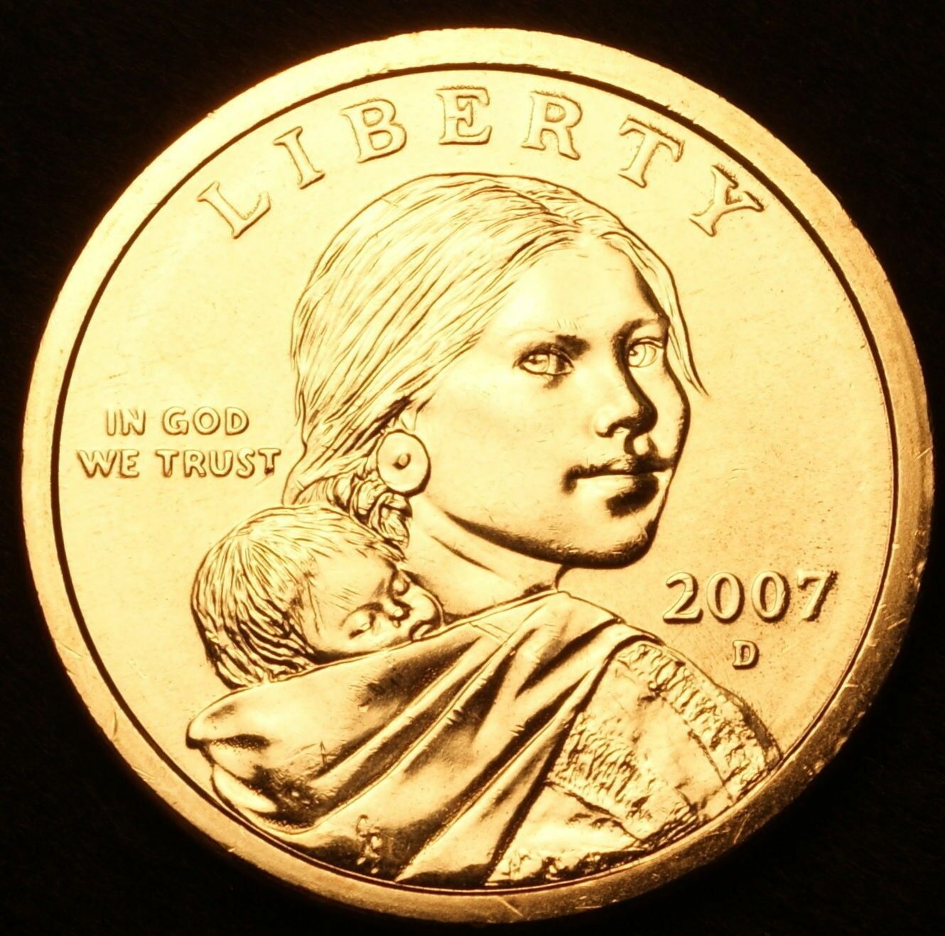 2007-D Sacagawea Dollar in BU "Brilliant Uncirculated" Condition from Mint Roll