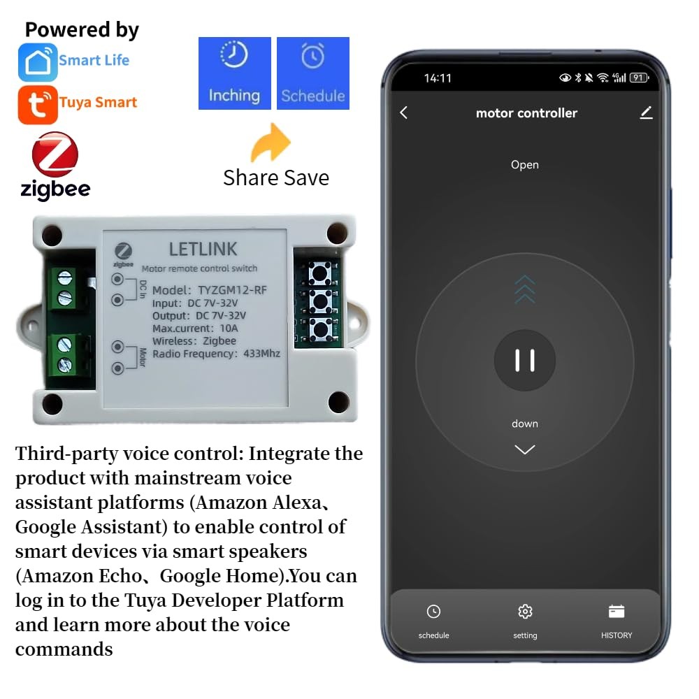 Intelligent Wireless Forward and Reverse Motor Remote Controller, DC 732v DC ...