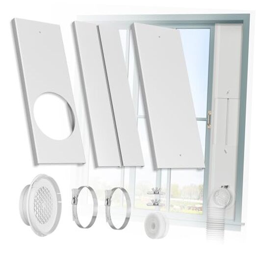 Window Duct Kit Dryer Window Vent Kit for 4” Dryer Window Vent Panel Kit