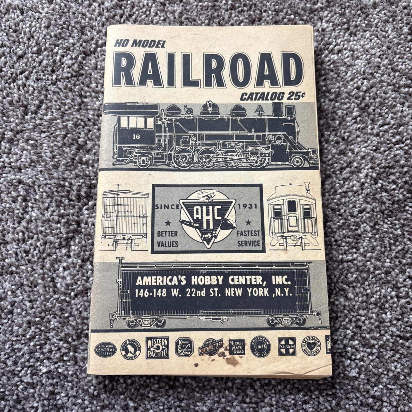1965 HO Model Railroad Catalog, America’s Hobby Center, NY- Many Items w Prices