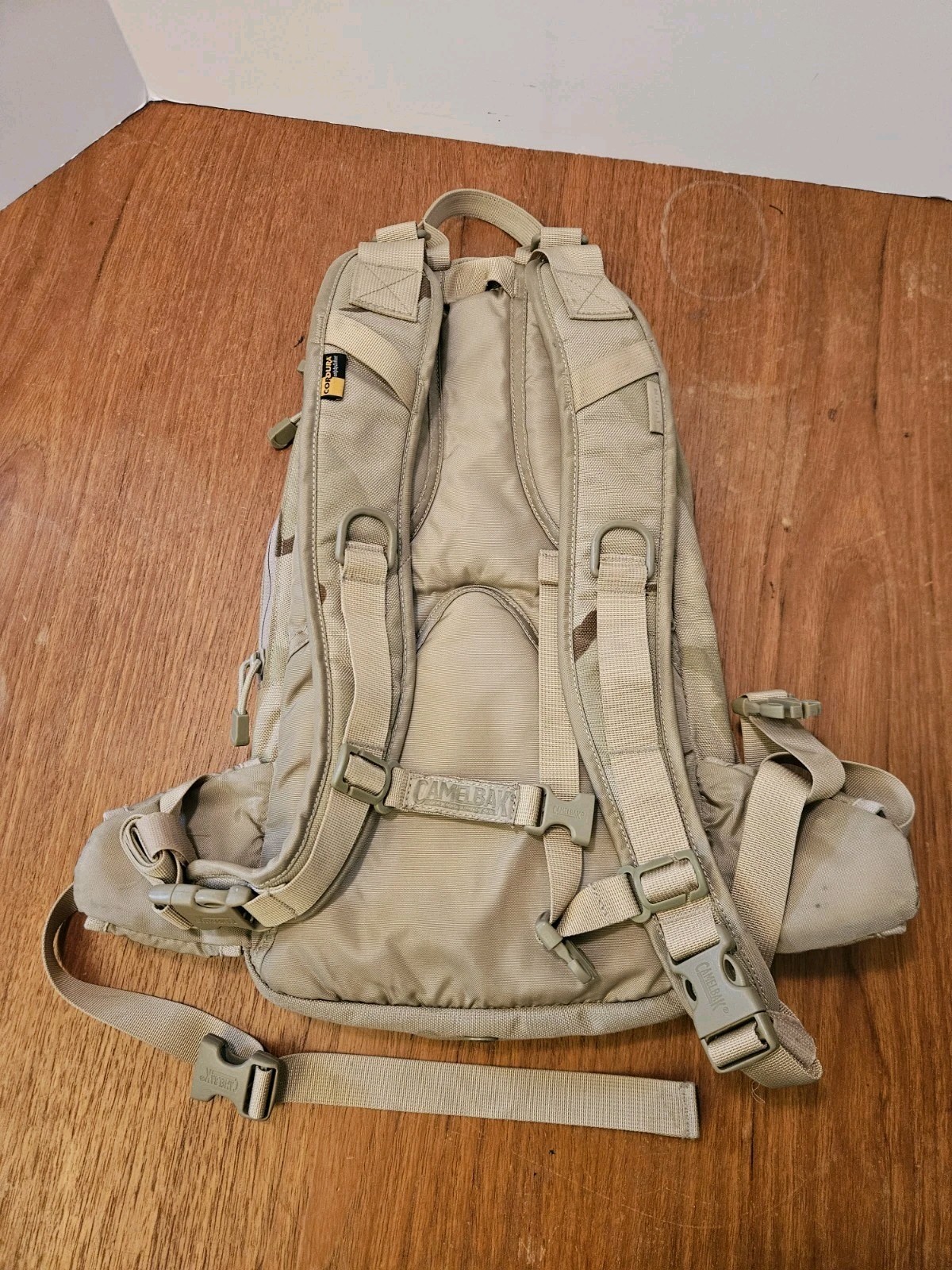 Military Camelbak Mule Hydration Backpack Desert Camo RARE - No Bladder - Patch