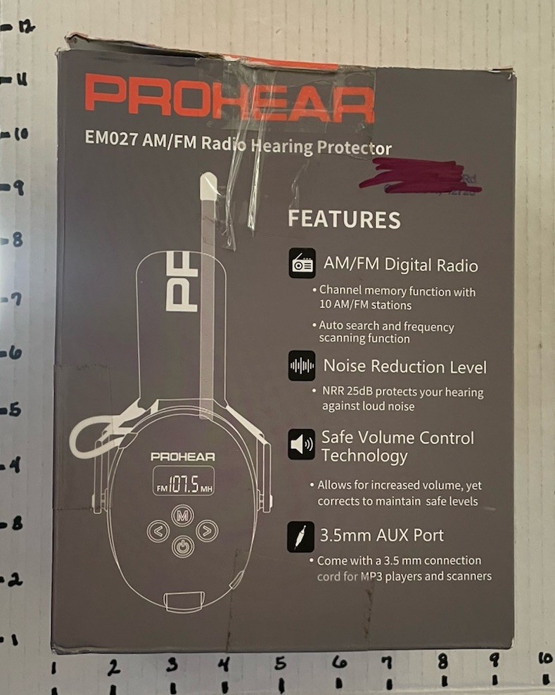 AM FM Radio Hearing Protector Missing Battery Cover