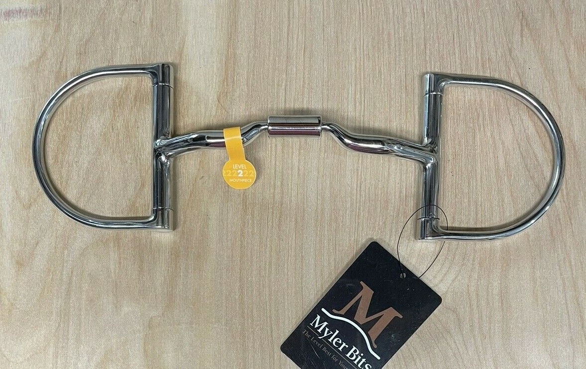 Myler Level 2 Dee Low Port Comfort Mouth Dee D-Ring BIT no Hooks  5 1/2"  MB04