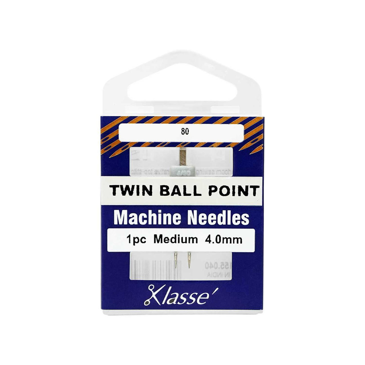 Klasse Twin Ballpoint Needle 4.0mm 80/12