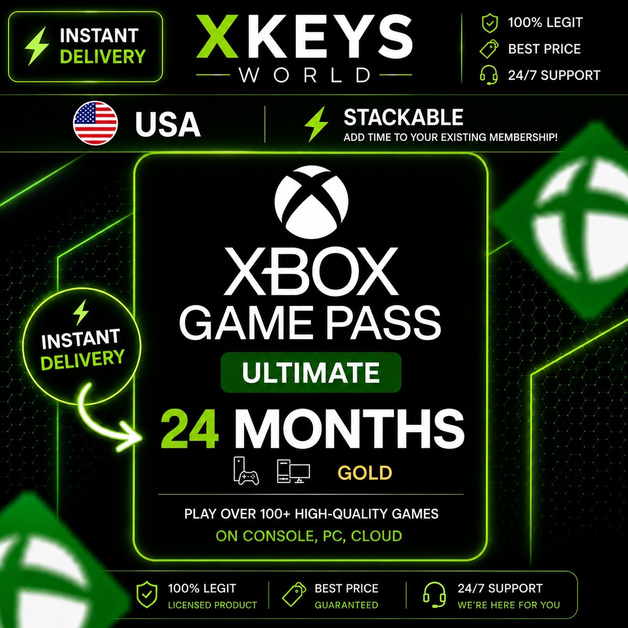 Microsoft Xbox Game Pass Ultimate 24 Month Membership