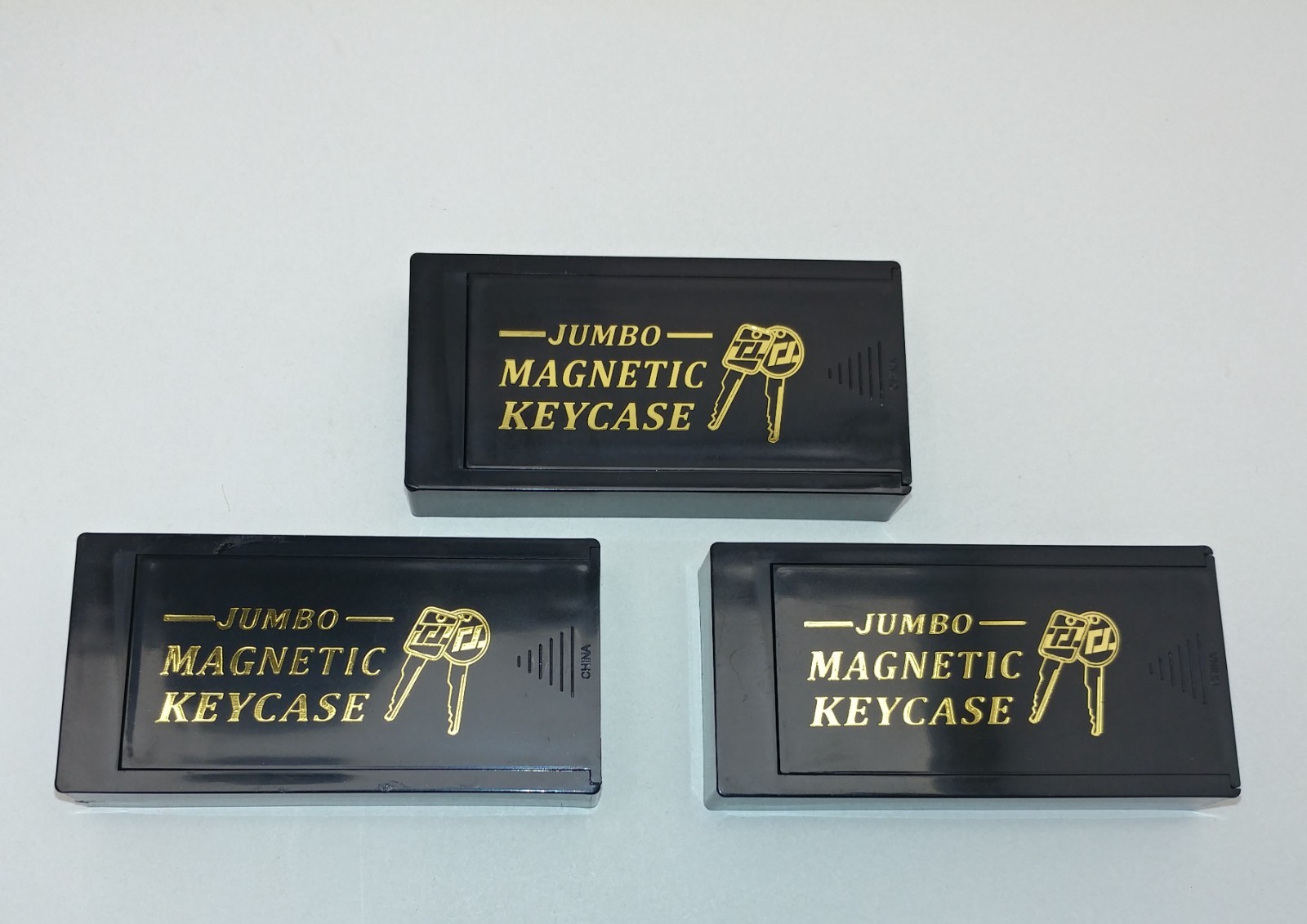 3x Magnetic Hide A Key Boxes Keys Storage Box Magnet Plastic Container Slide Lid