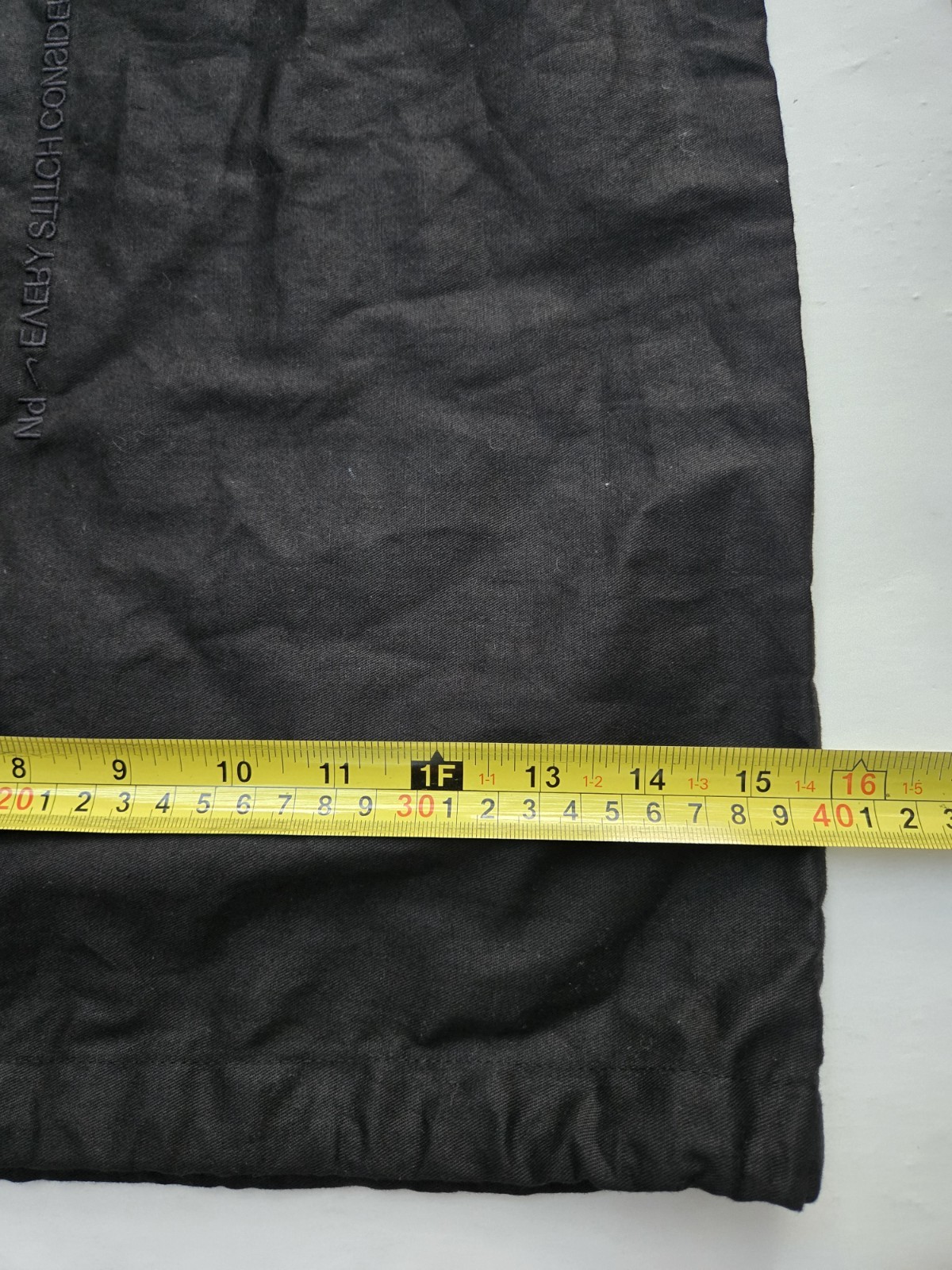ND EVERY STICTCH CONSIDERED Black Drastring Dust Bag