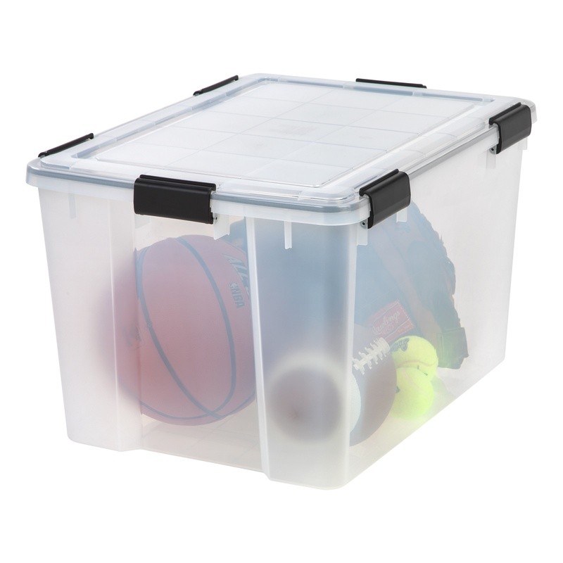 WeatherPro Storage Box 74 Quart Stackable Tote Heavy Duty Plastic Container New