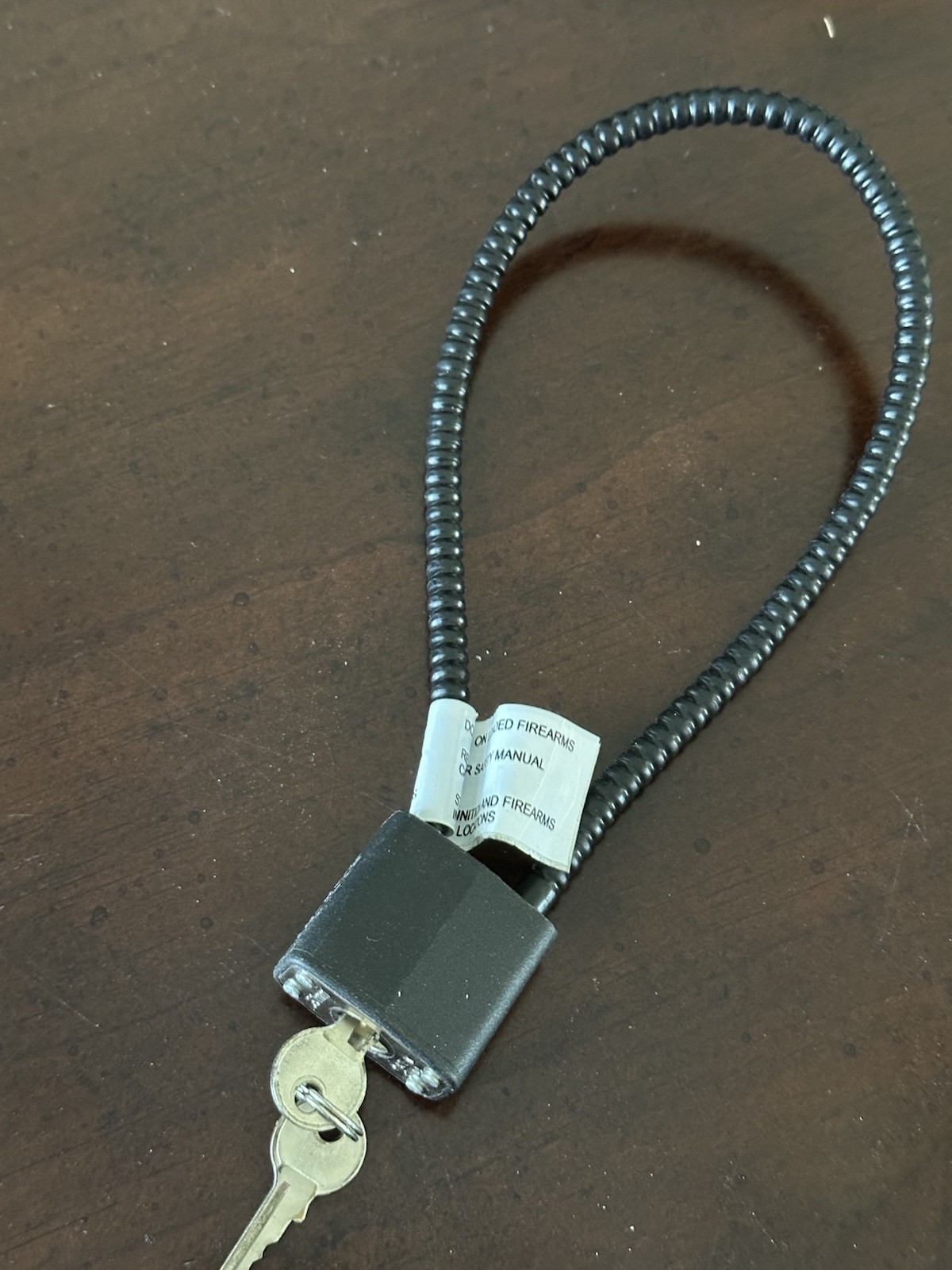 Gun lock - Regal R15LC Firearm Black Cable Lock With 2 Keys