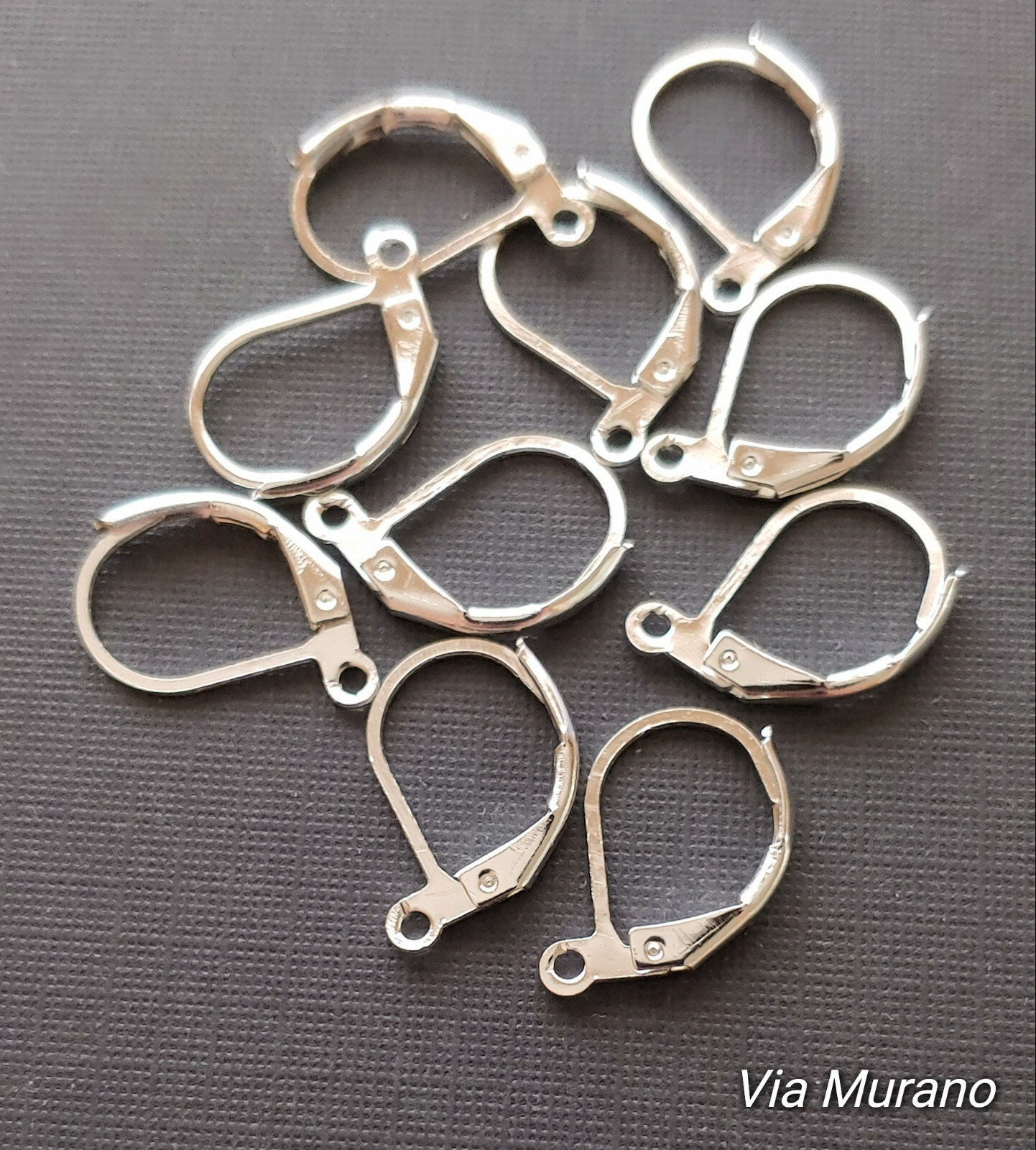 The Leverback Brass Earring Finding 99.9% Silver DuroPlate 16x10mm (Pack 10).