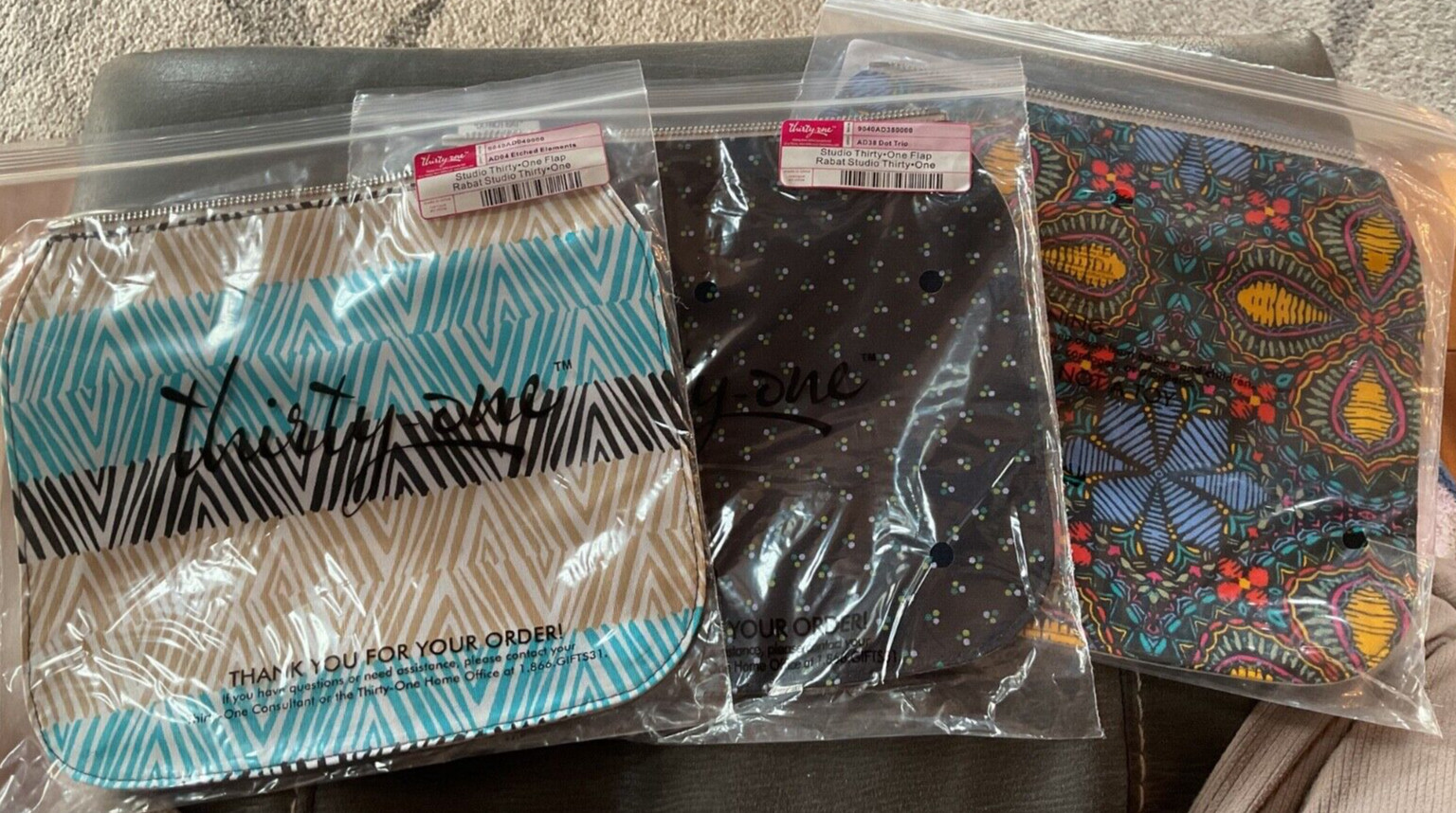 Thirty-one  Studio 31 Interchangeable Flaps - Lot of 3 - NIP -Lot C