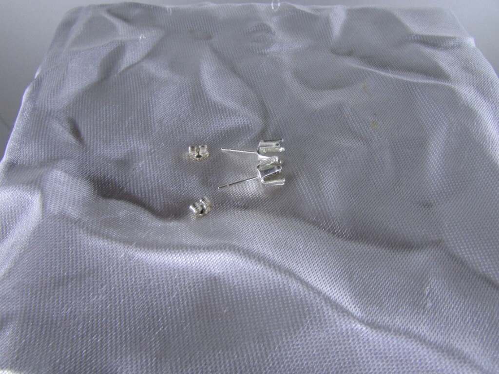 Solid Sterling Silver 6 Millimeter Round (6 prong) Snap-tite Earring Settings