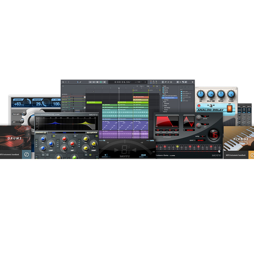 MOTU M4 Desktop Type-C Audio-MIDI Interface with XLR Cable & Straps
