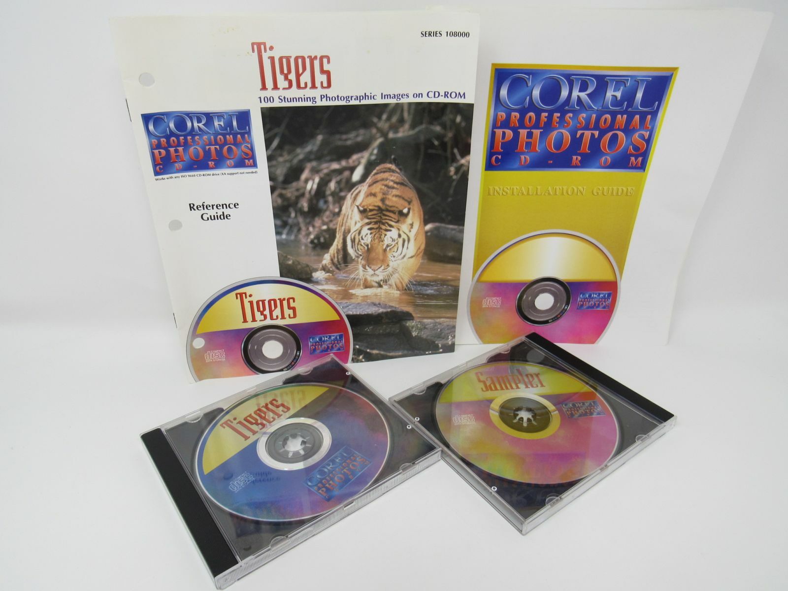 Corel Corp Tigers CD Rom 100 Images Professional Photos SW PCD 108000 Vintage