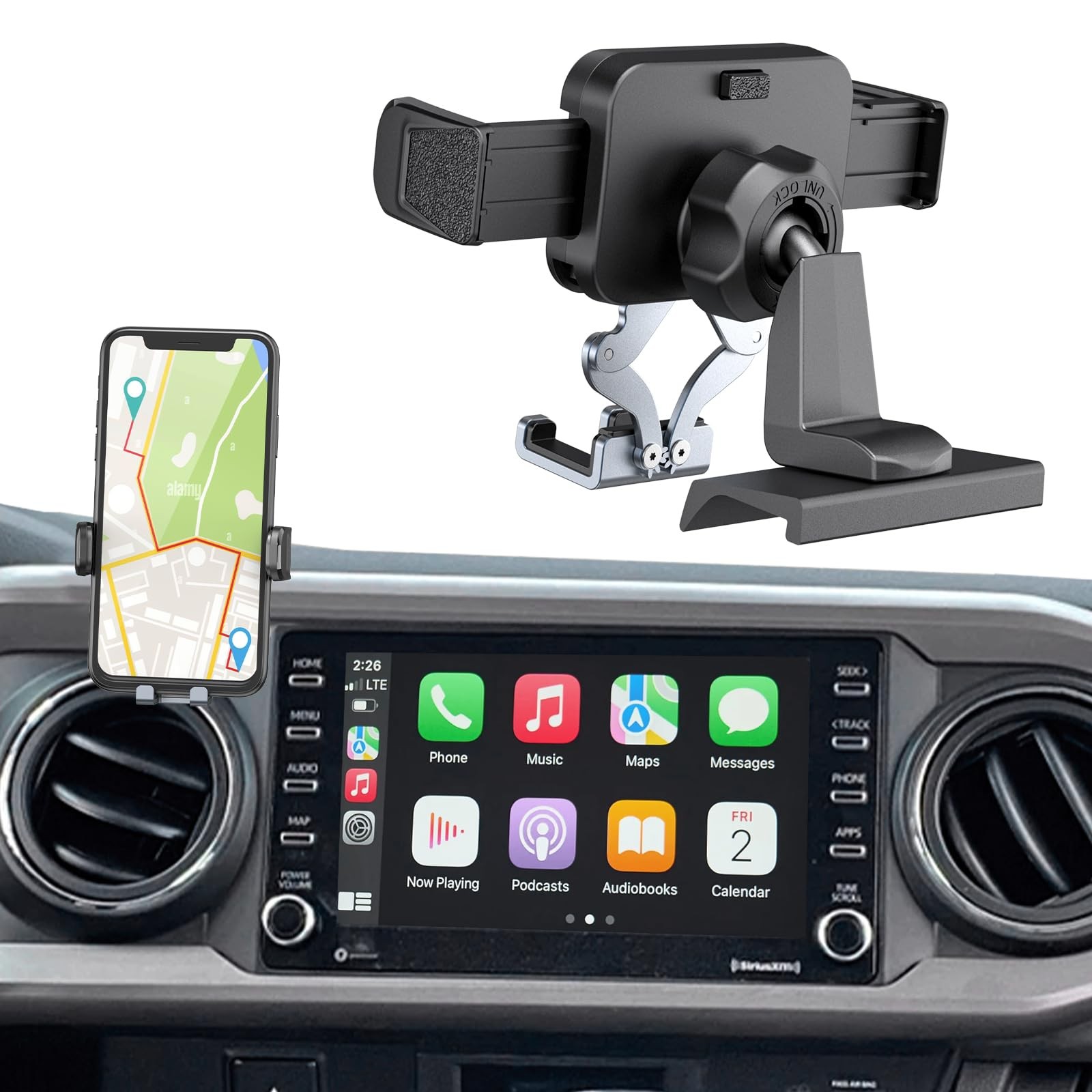 Upgraded Car Phone Holder for Toyota Tacoma 2016 2017 2018 2019 2020 2021 202...