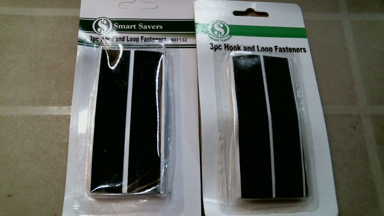 Smart Savers 607132 3-pc. Hook & Loop Fasteners, Lot of 2, Free Shipping