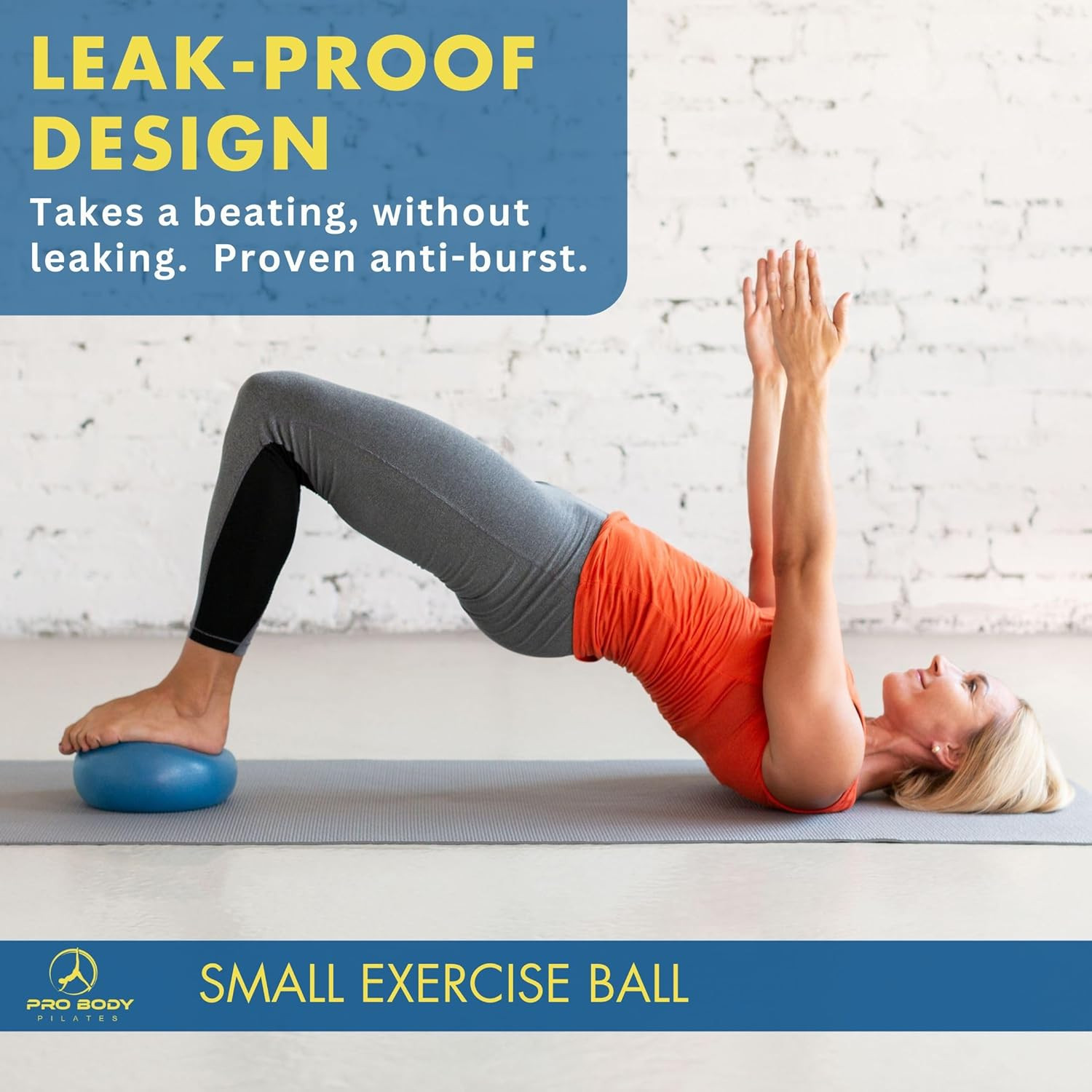 9 Inch Pilates Ball - Small Exercise Ball for Stability, Core, Barre, Yoga