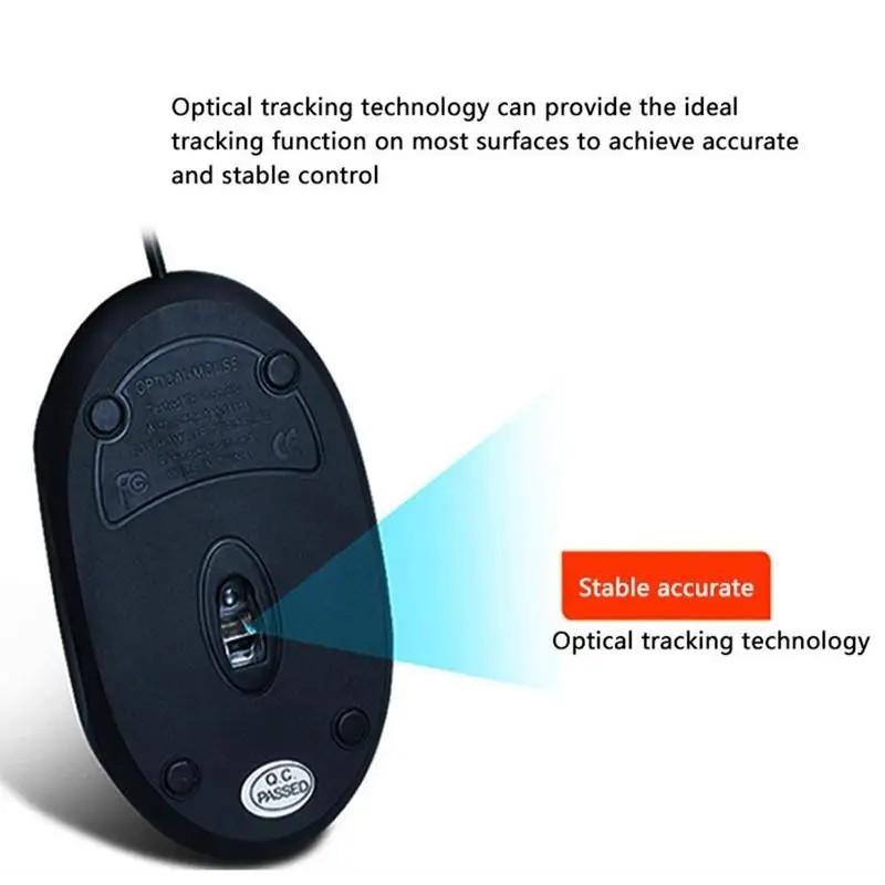 Share Mini USB Wired Optical Mouse 1000 DPI LED Gaming for PC Laptop Notebook Co