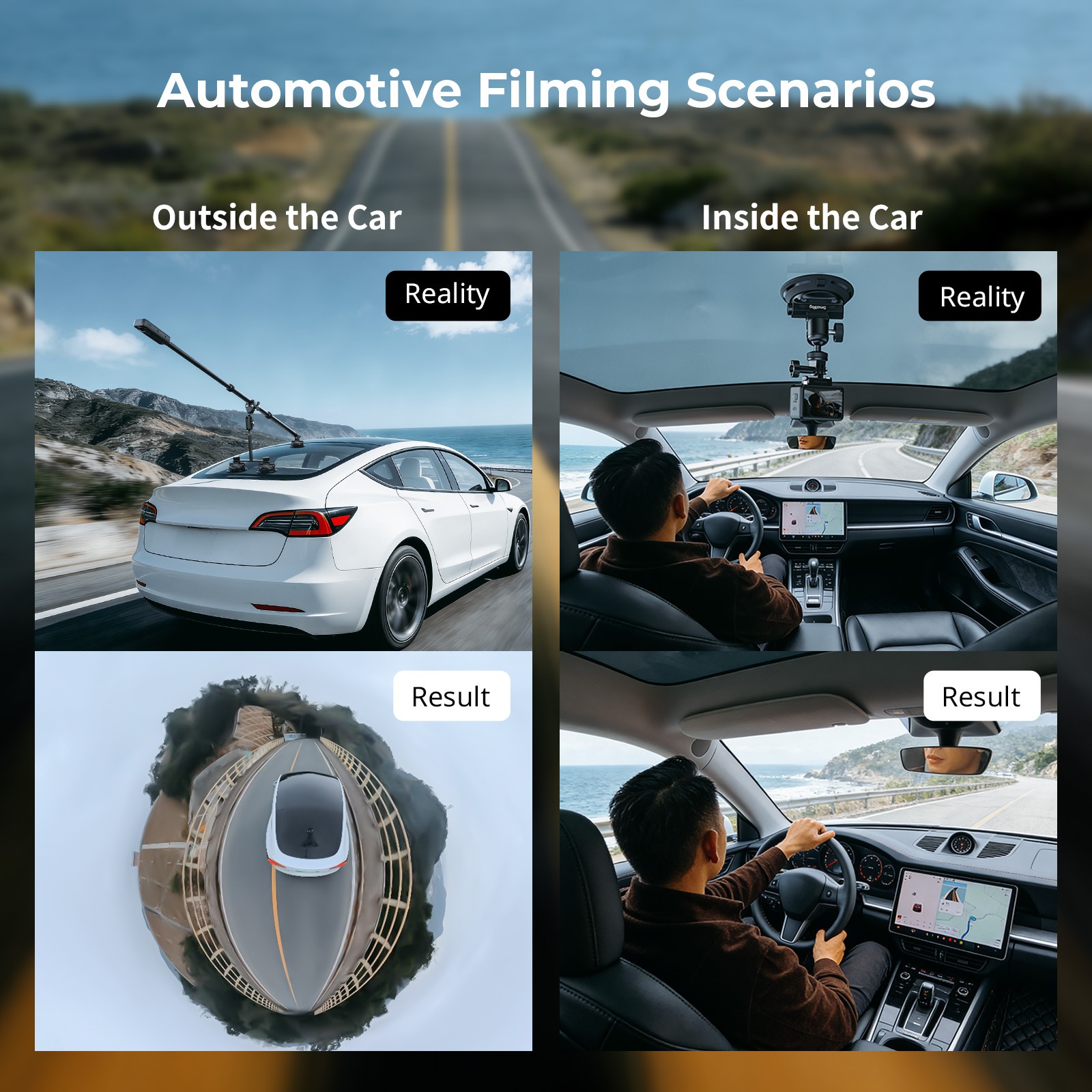 SmallRig Vehicle Suction Cup Support Kit for Action Cameras