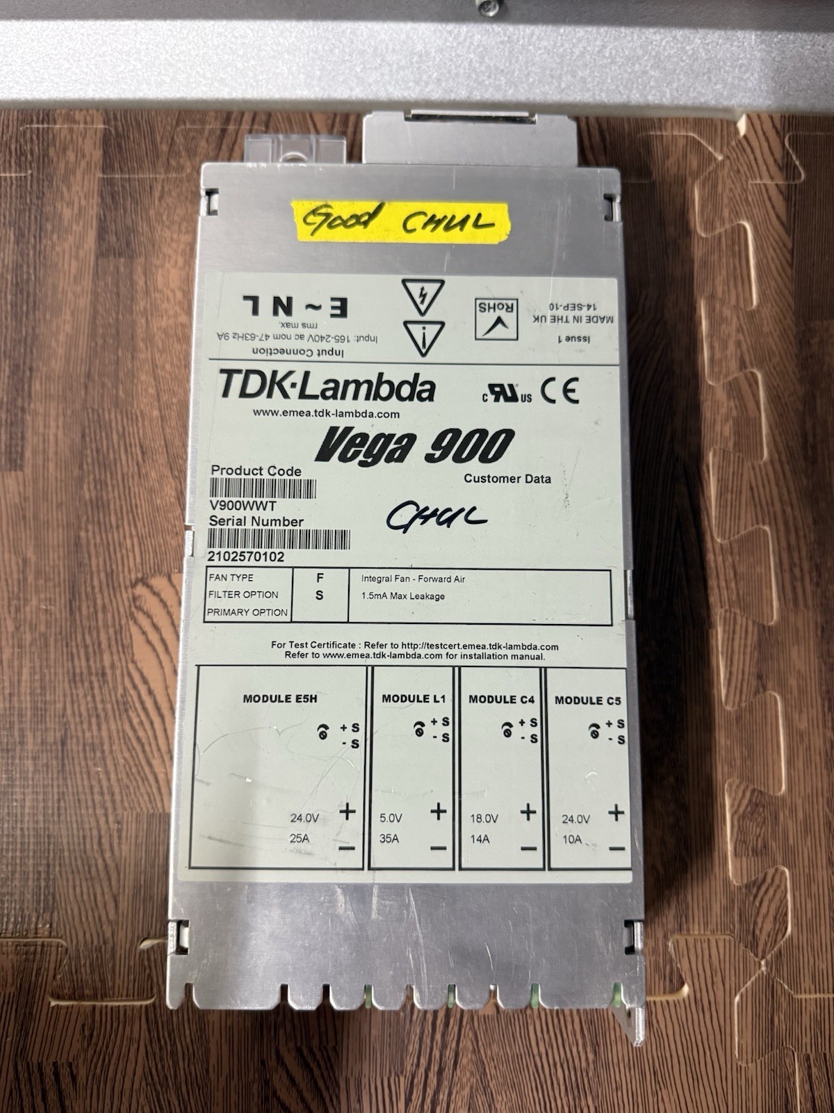 TDK-Lambda V900WWT Spectrometer Power Supply Vega 900 AB Sciex Working Surplus