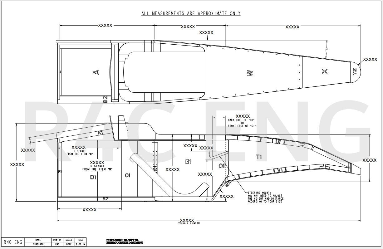 Formula 1 Plan (Sim Racing Cockpit Plan) in PDF format and hard copy
