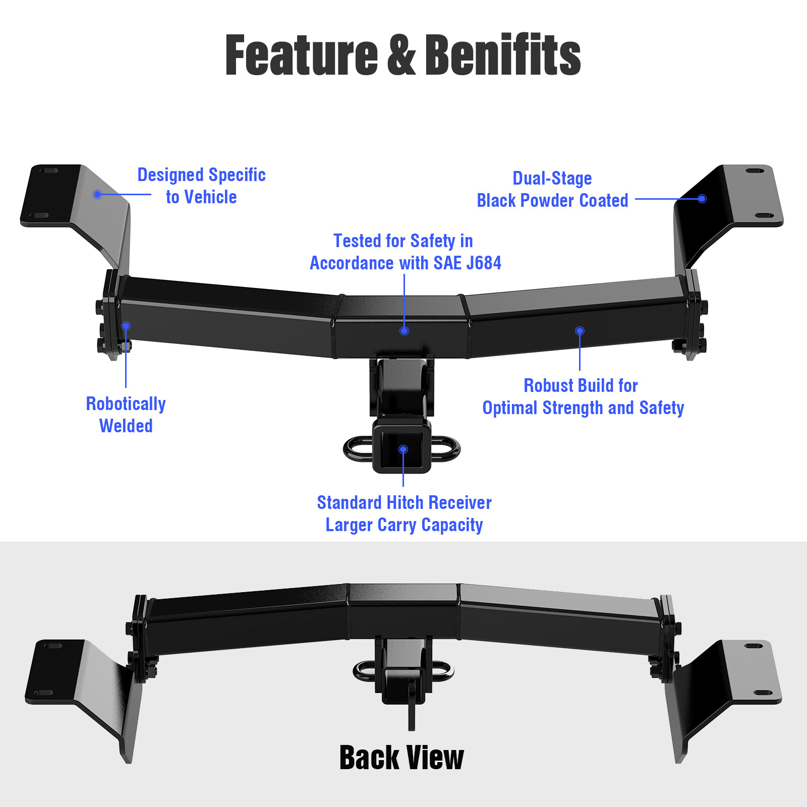 2 Inch Trailer Hitch Receiver For Honda CR-V 2017-2026