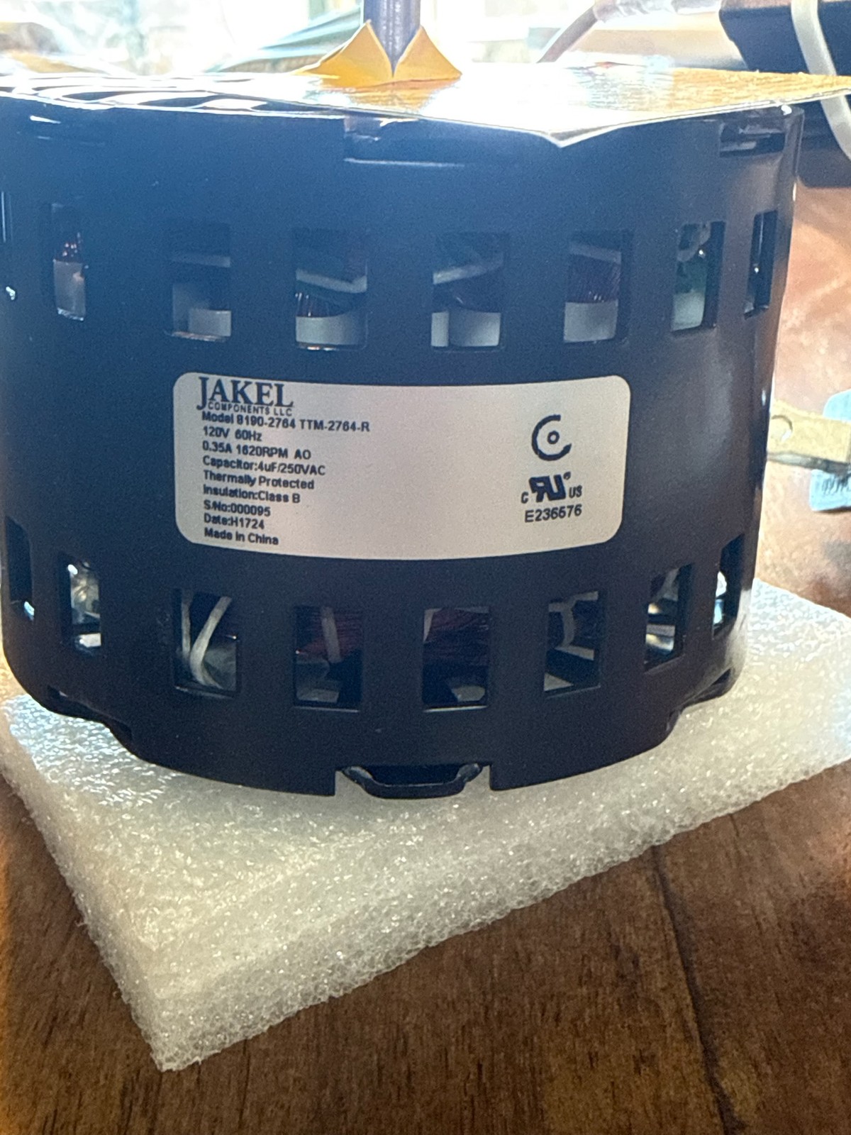 JAKEL 3.3" Bathroom Exhaust Fan Motor 120V Replaces Broan S99080517