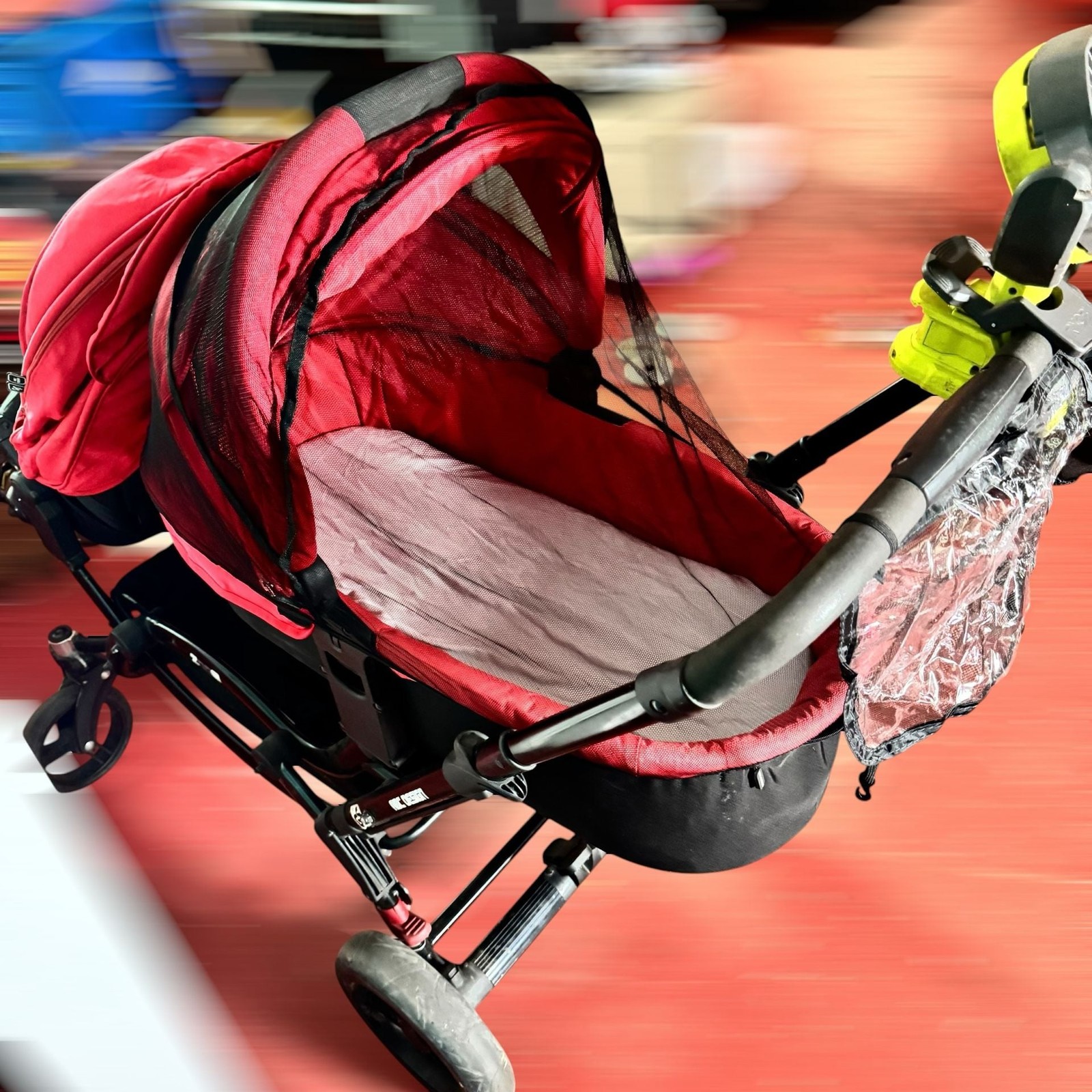 ABC Design Zoom Twin/Tandem Stroller in Red