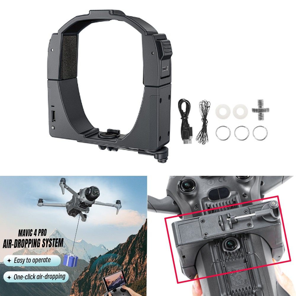 Drone Dropping Payload Delivery Thrower Dropper Device for DJI Mavic 4 Pro