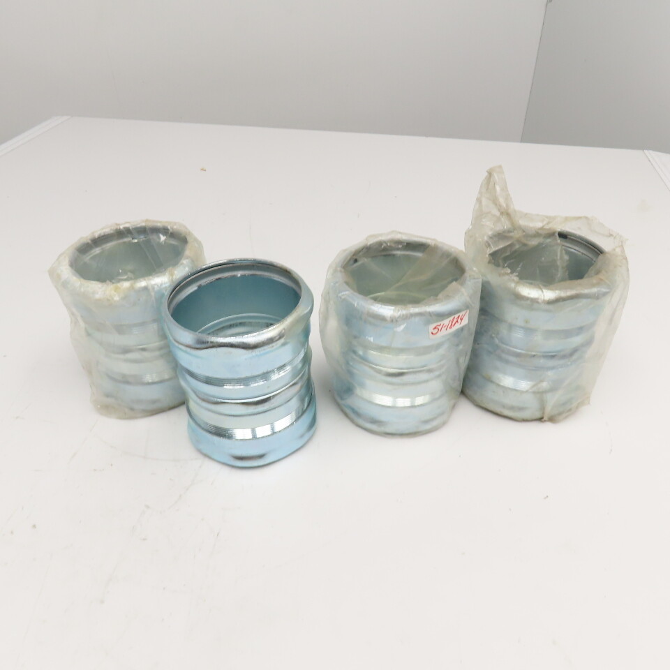 Steel City 3-1/2" Q1 EMT Compression Coupling Conduit Fitting Lot Of 4