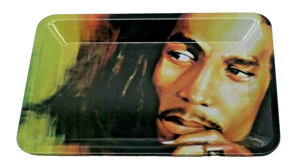 Rasta man metal plate 5" x 7" tray Cartoon home decor side table tray snack tray