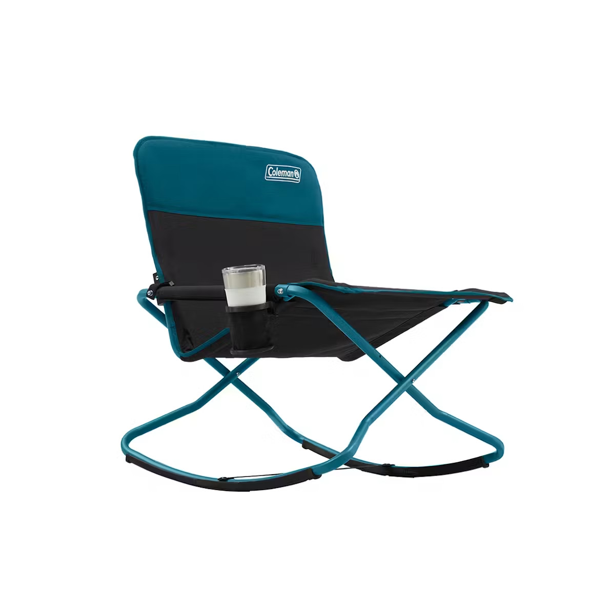 Coleman Cross Rocker Outdoor Rocking Chair, Ocean Color for Camping Comfort