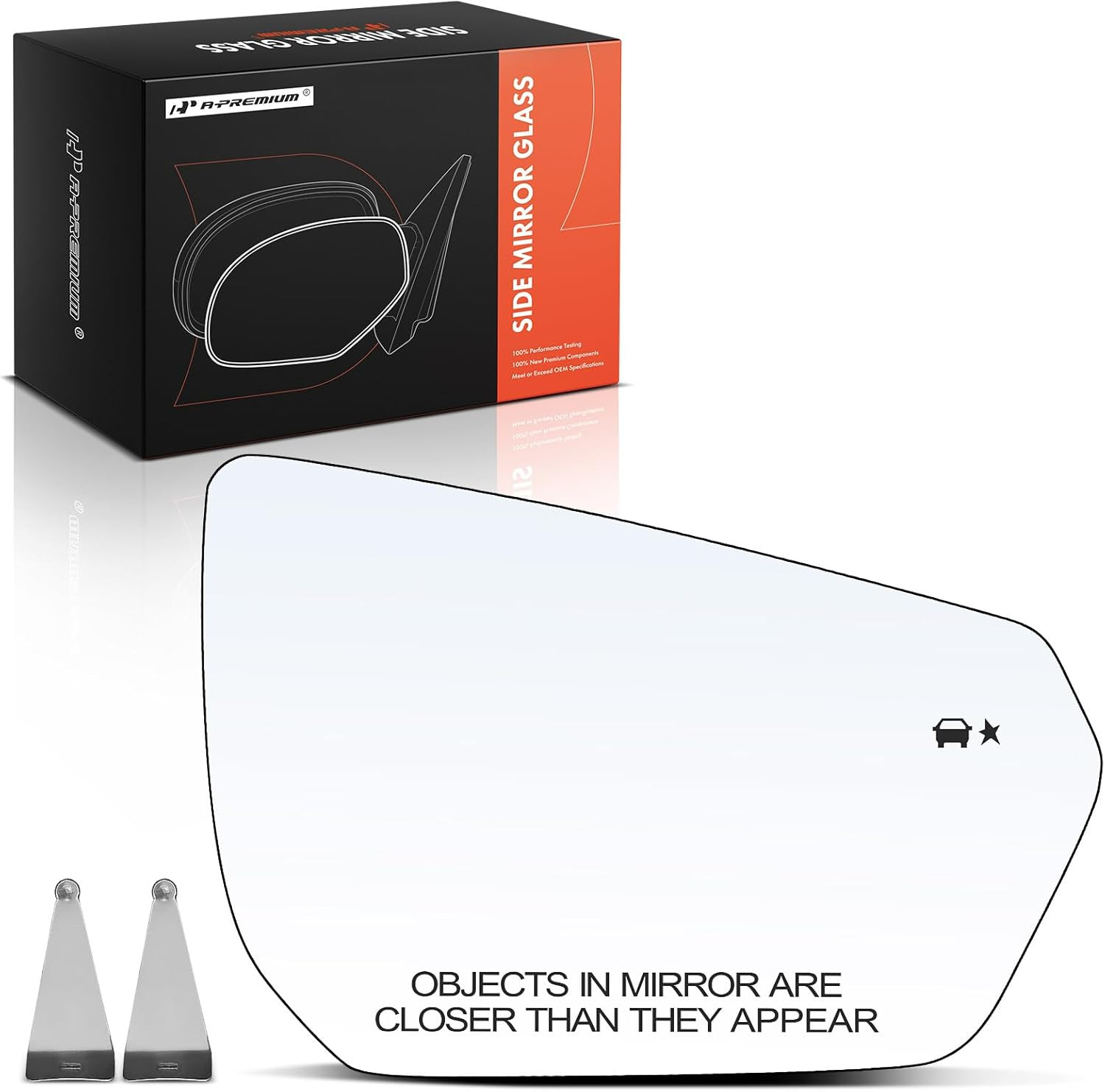 Right Heated Mirror Glass w/Backing Plate for Chevy Equinox GMC Terrain 2018-23