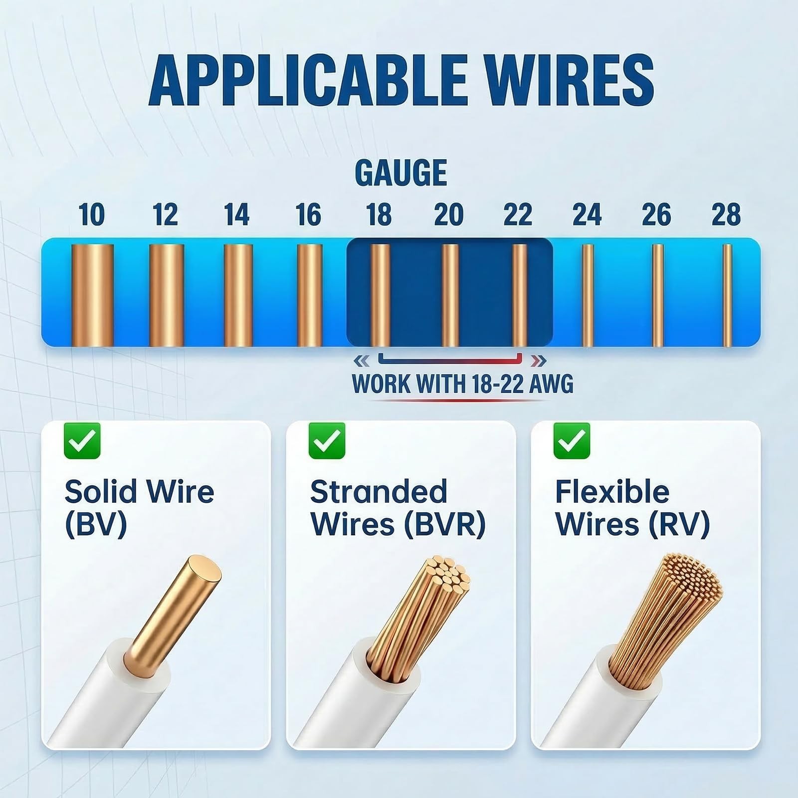 20Pcs Low Voltage Wire Connector Double Wire Plug In Connector w/ Locking Buckle