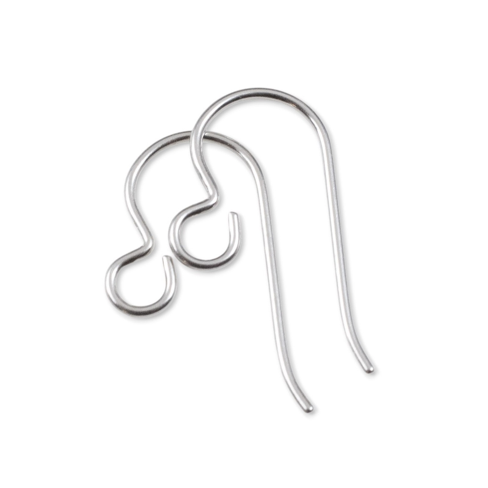 10 Sterling Silver Ear Wires Regular Loop USA Made French Hooks Jewelry Findings