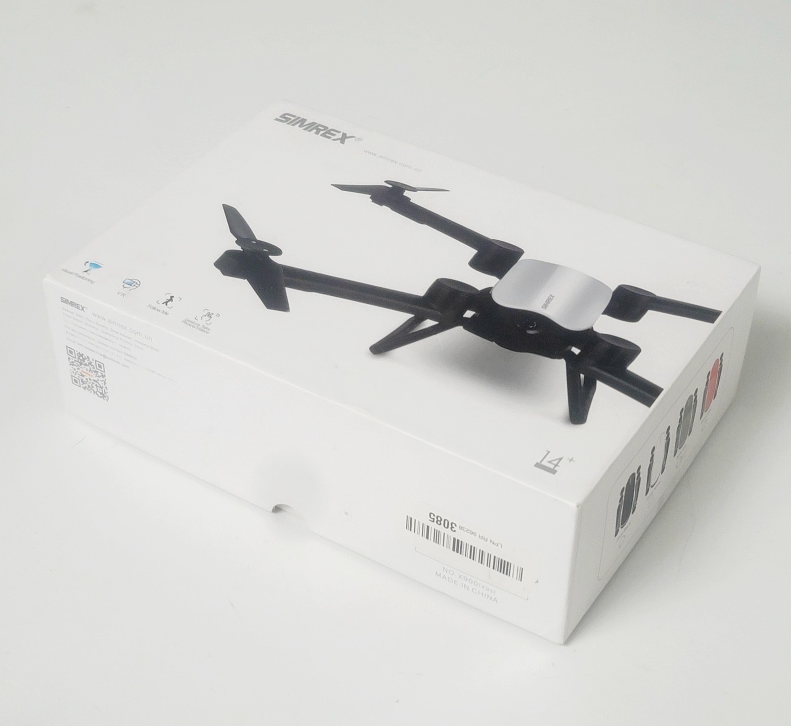 SIMREX X900 Drone Optical Flow Visual Positioning RC Quadcopter VR Arctic White