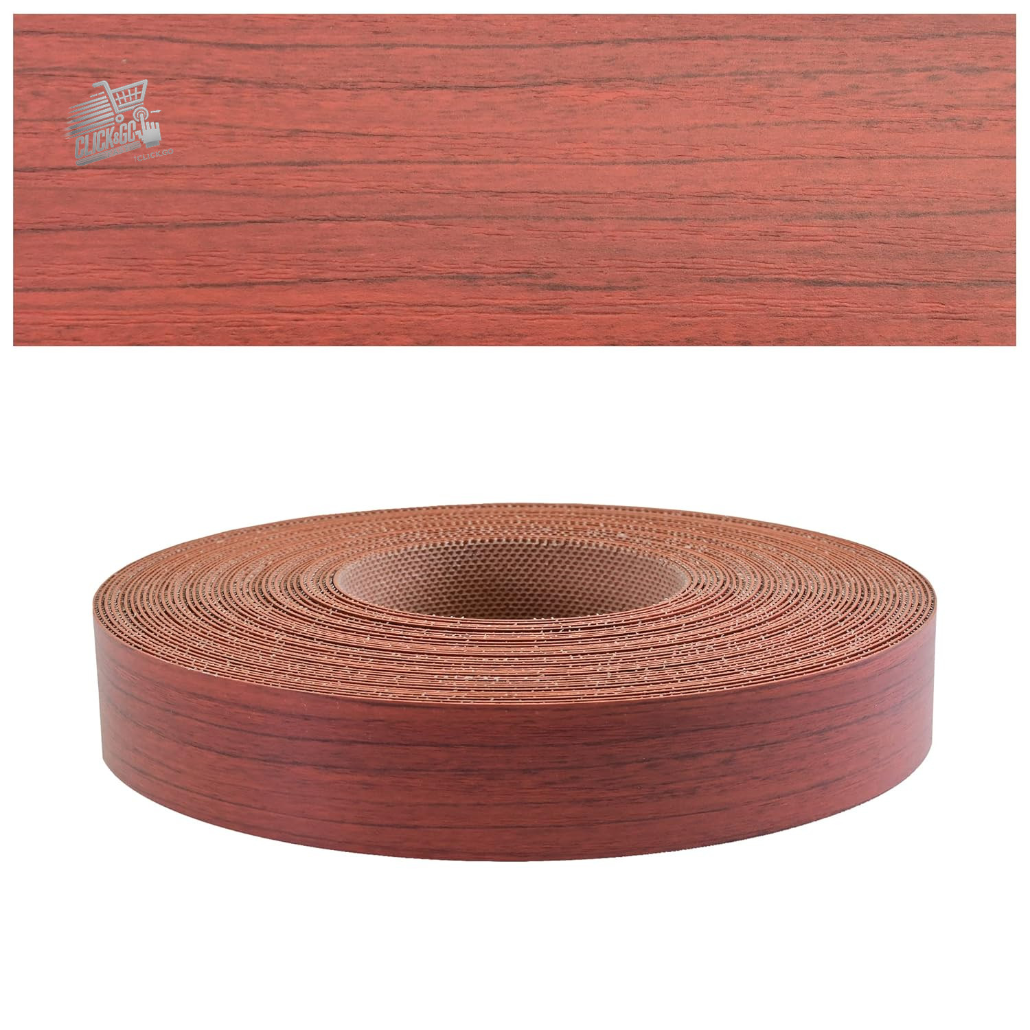 ® - Mahogany Effect Edge | 22mm X 5M | Easy to Apply | Mel Kitchen Edge