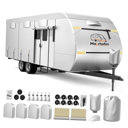 600D Oxford Fabric RV Cover 24-27ft Cover, 6 Layers 24-27FT Travel Trailer