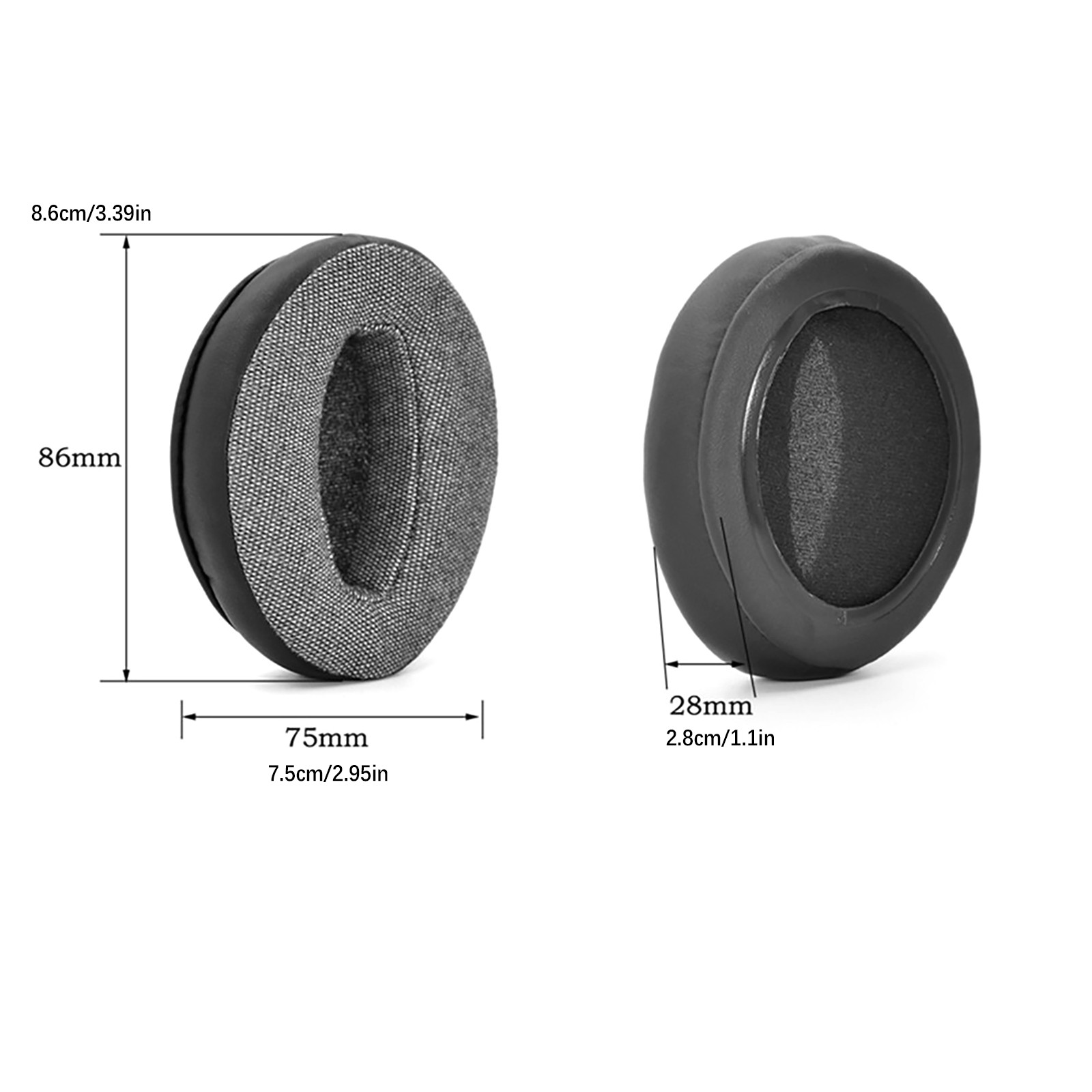 2Pcs Ear Pads Cushion Earmuffs For Sennheiser HD4.58B HD4.30BT Headset Replace